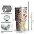thumbnail image 6 of 30oz Pioneer Flower Floral Print Pattern Tumblers Stainless Steel Tumbler with Lid and Straw,Vacuum Insulated Double Wall Travel Tumbler Cups Mug with Cleaning Brush for Coffee,Tea, 6 of 7