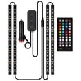 thumbnail image 1 of Luces LED interiores para coche 4 tiras Bluetooth RGB Control remoto de música 15 colores, lámpara de atmósfera, lámpara rativa apta para , - 32cm Encendedor 12V Sunnimix Luces interiores del coche, 1 of 8