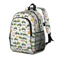 thumbnail image 2 of Tractor and Trailers White Pattern Backpack for School, Cute School Bag with Adjustable Shoulder Straps and Padded Back, 15"x11.42"x5.5", 2 of 5