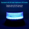 thumbnail image 2 of YISITIAN Solar Strobe Warning Light, 360 Degree Rotating and Strobe Mode, Solar Safety Flash Light Waterproof, Strong Magnetic Base for Construction Site, Road Construction, Vehicle, CA919-0131, 2 of 7