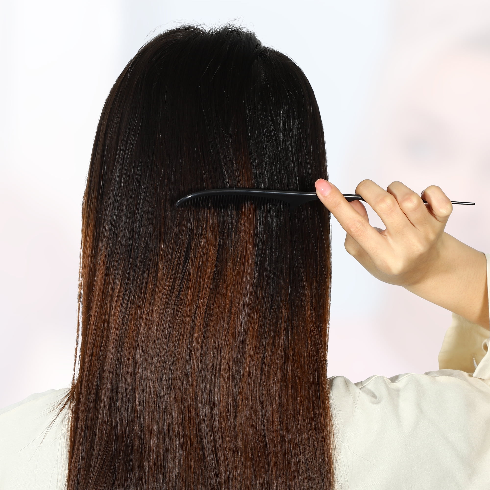 Unique Bargains 1Pc Women Durable Fine Tooth Comb Black