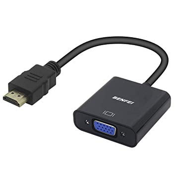 Raspberry Pi Chromebook Laptop Desktop Xbox PC HDMI to VGA Gold-Plated HDMI to VGA Adapter Male to Female HDTV Projector Roku for Computer Monitor 