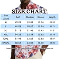 thumbnail image 3 of Hogleaql 4th Of July Hawaiian Shirts for Mens 4th Of July American Flag Graphic Short Sleeve Patriotic Shirts Collared Button Fashion Hawaiian Casual Shirts for Men Watermelon Red L, 3 of 6