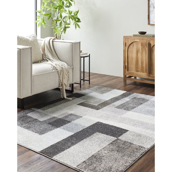 Livabliss Area Rugs for Living Room, 5x7 Hyde Park Modern Cream Rug, Bedroom Dining Room Home Decor Stain Resistant Carpet (5'3" x 7')