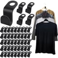 thumbnail image 1 of Ganchos conectores para perchas de ropa, 50 piezas de perchas en cascada, clips extensores para perchas, organizador de armario para ahorrar espacio(Negro), 1 of 4
