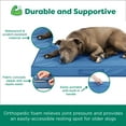 thumbnail image 6 of FurHaven Grid Indoor-Outdoor Cooling Memory Foam Deluxe Mattress for Dogs and Cats - Capri Blue, Jumbo Plus, 6 of 14