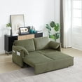 thumbnail image 3 of MAYEERTY 64.5 Inch Sleeper Sofa Bed 3 in 1 Adjustable Pullout Bed 2 Pillows Side Pockets Soft Corduroy Convertible Living Room Bedroom Apartment Office, 3 of 6