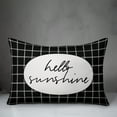 thumbnail image 3 of Creative Products Hellow Sunshine Black and White Drawn Plaid 14x20 Indoor / Outdoor Pillow, 3 of 3