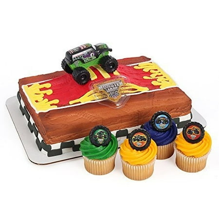 Monster Jam Officially Licensed Cake Topper And 24 Cupcake