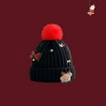 thumbnail image 4 of Felirenzacia Christmas Knit Elf Hat, Classic Thick Fuzzy Santa Hat, Christmas Party Gift, Unisex Santa Claus Beanie Hat with Pom, 4 of 4