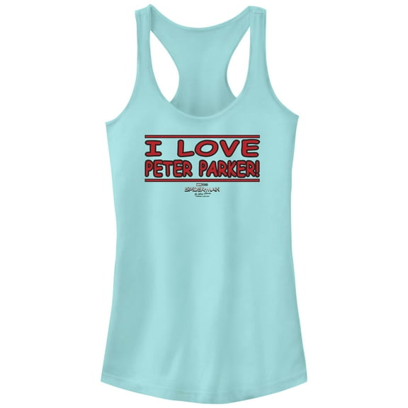Junior's Marvel Spider-Man: No Way Home I Love Peter Parker  Racerback Tank Top Cancun X Small