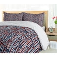thumbnail image 5 of Ambesonne Tribal Duvet Cover Sets, Striped, 2-King, Cinnamon Black Teal, 5 of 7