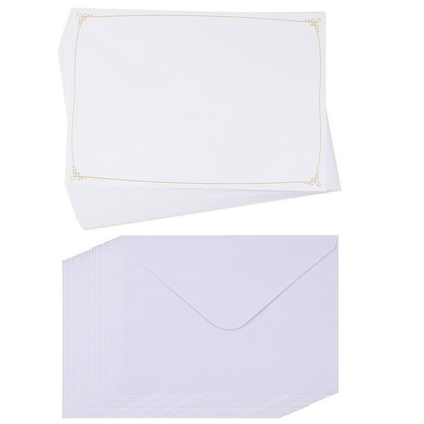 50Pack Blank Cards with A7 Envelopes for Card Making, 5x7 inches White