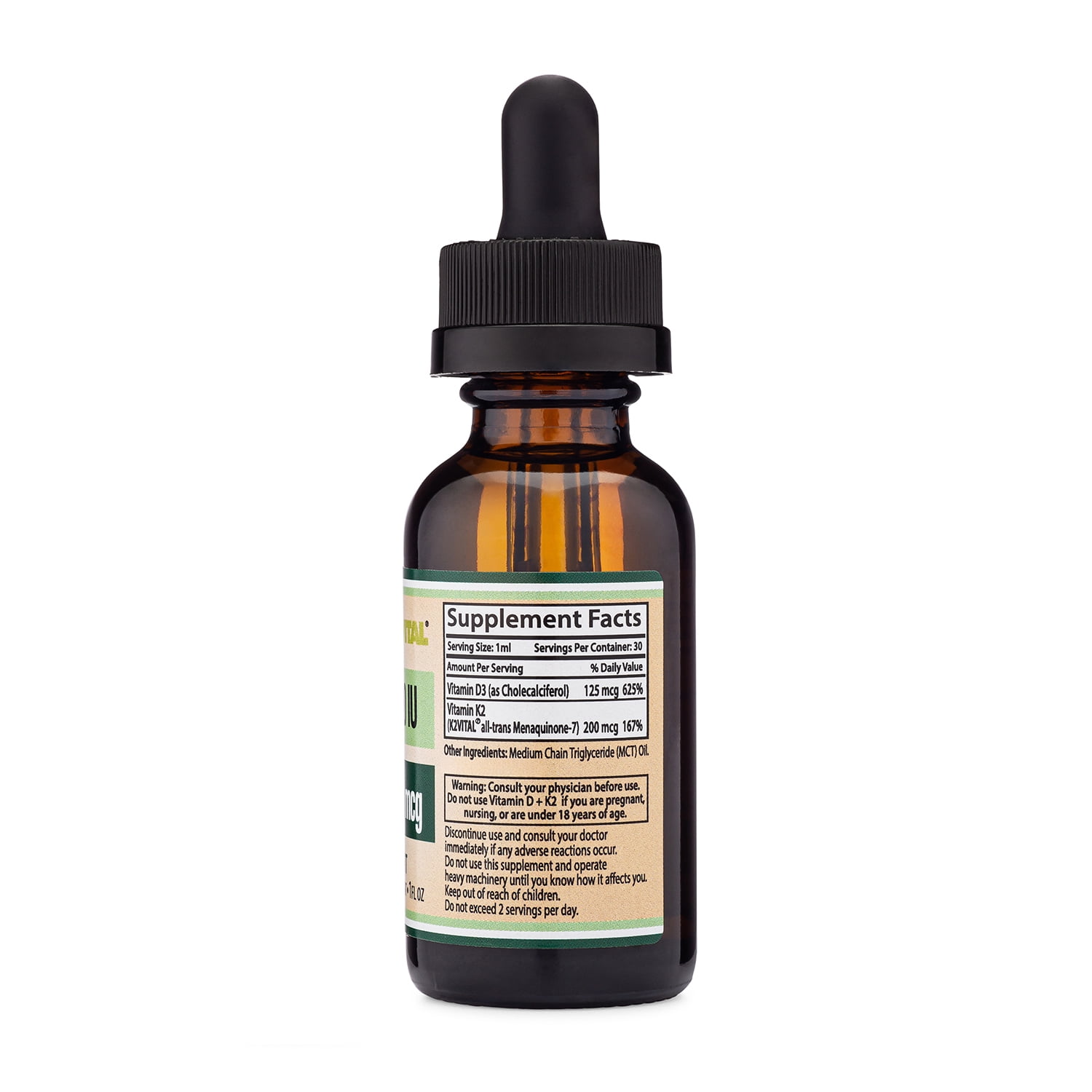 Vitamin D3 + L2 Liquid - 30 servings 5000 IU D3, 200 mcg K2