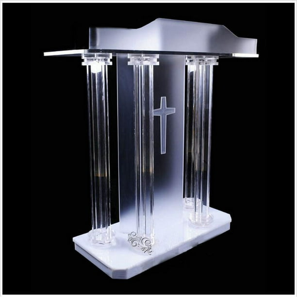 INTBUYING Speech Church Podium Acrylic Lectern Pulpit Event Church