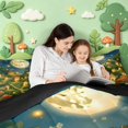 thumbnail image 4 of Homewish Mushrooms Moon Landscape Twin Comforter Sets,Fungus Plant Bedding Set,Green Yellow,Black Reversible,2-Piece,1 Comforter and 1 Pillowcase, 4 of 7