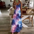 thumbnail image 5 of cocolona Womens Summer Cami Long Dress V Neck Sleeveless Floral Maxi Dress Vacation Beach Ruffle Flowy Sundress, 5 of 5