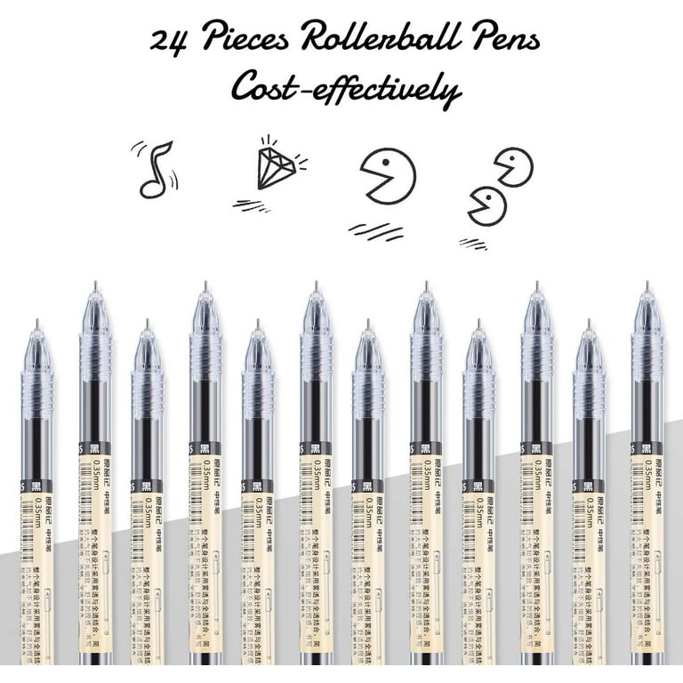 Chinco 0.35 mm Black Gel Ink Pen Extra-Fine Ballpoint Pen