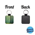 thumbnail image 4 of Forest Trees Wilderness Enchanted Faux Leather Square Keychain, 4 of 7
