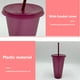 thumbnail image 4 of Naiovety Vaso para beber con tapa y pajita, botella reutilizable de plástico PP, botella reutilizable para bebida fría, café, jugo, batido Mostrada Rojo púrpura 480ml Naiovety HA007952-11, 4 of 6