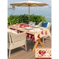thumbnail image 4 of Outdoor Tablecloth with Umbrella Hole and Zipper, Happy Valentine's Day Rectangle Table Cloth 60x102 Inch Waterproof Tablecloth, Yellow Love Hearts Romantic Picnic Table Cover for Patio Camping, 4 of 7