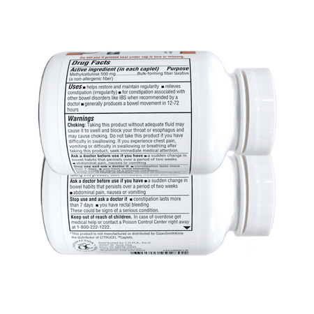 Quality Choice Fiber Therapy for Regularity Methylcellulose 500 mg 100 Caplets Pack of 2