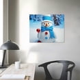 thumbnail image 3 of GOSMITH Christmas Snowman Doll Wall Art Canvas Poster Print Pictures for Bedroom Modern Wall Decor Painting Vintage Aesthetic Home Decorations, 3 of 4