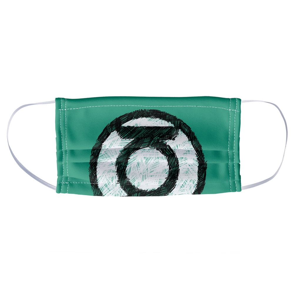 Green Lantern Scribble Lantern Logo 1-Ply Reusable Face Mask Covering, Unisex