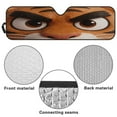 thumbnail image 6 of Uorisanigo Windshield Sun Shade for Jeep Wrangler JK JKU JL JLU 1997-2023 & Jeep Gladiator JT 2020-2023 Accessories, Front Window Tiger Eyes Print Sun Shade Blocks UV Rays Keep Your Car Cooler, 6 of 7