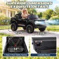 thumbnail image 6 of Funcid 24V Ride on Toys, Licensed Ford Maverick Lariat 4WD Ride on Cars with Remote Control for Kids 3-5 Aged, Single Seater Electric Car Pickup Truck with Bluetooth, Music & Large Trunk, Black, 6 of 8