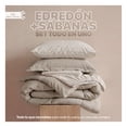thumbnail image 2 of Set Edredón Individual + Funda De Almohada + Sábanas 5 Pzas Real Textil Khaki - Beige, 2 of 8