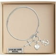 thumbnail image 3 of 6 1/4 inch Round Eye Hook Bangle Bracelet w/ Faith Hope & Charity in Sterling Silver, 3 of 3