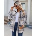 thumbnail image 4 of Zeagoo Women's Fleece Sherpa Jacket Casual Long Sleeve Button Down Flannel Shacket Shirt Winter Coat with Pockets, 4 of 6