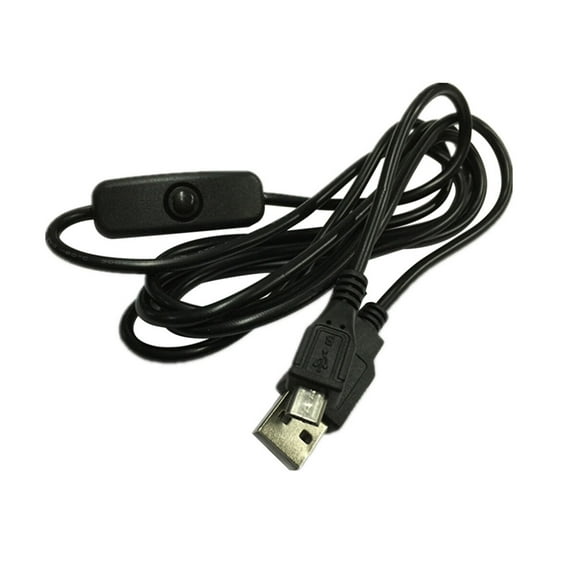 GOOHOCHY 100cm Micro USB Extension Cable with Click Button Power On Off for