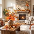 thumbnail image 6 of Halloween Artificial Branches, Fall Maple Leaf Decoration, Thanksgiving Home Decor, Autumn Harvest Accent, Pumpkin Floral Arrangement, Vase Filler Ornament, Seasonal Party Display, 6 of 7