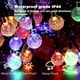 thumbnail image 3 of Cadena de luz solar de 9,5 m, 50 bolas de bombilla LED, luces navideñas, luces decorativas para jardín y acampada al aire libre, 3 of 6
