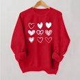 thumbnail image 3 of Gpaecead Valentine's Day Sweatshirts for Women - Round Neck Long Sleeve Shirts with Heart & Love Designs Sweatshirt XL Red, 3 of 4
