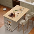 thumbnail image 4 of EDTara Kitchen Island Cart With Wheels, 47.2" Rolling Unit With Drop Leaf, Built-In Charging Station, Drawers and Spice Rack, 4 of 7