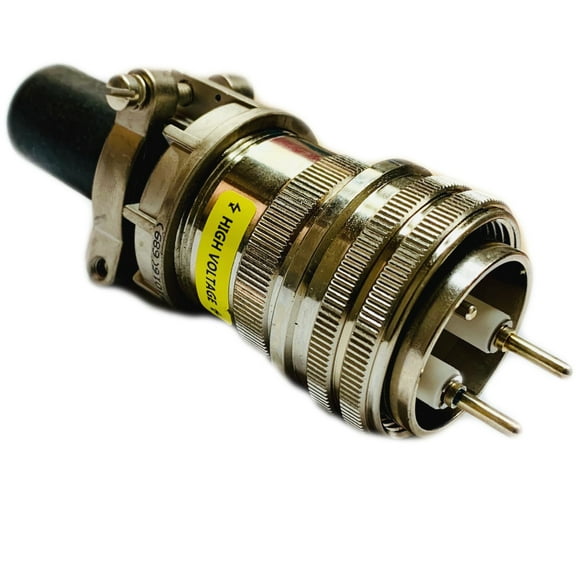 7743097 Plug Cable Mount, Symetric Cable Gland 2x HV male Contacts 2.7mm Silver Plated 1x LV Male Contacts 2.5mm