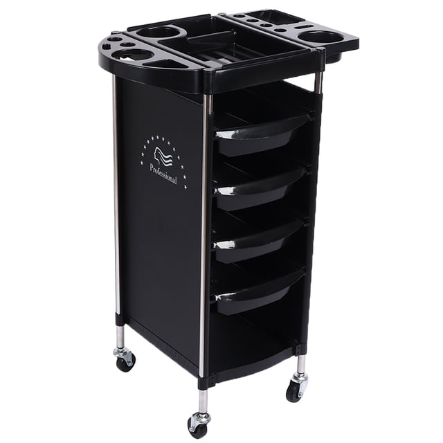 Storage Cart, Hair Salon Trolley, Safe Plastic For Beauty Salon Barber Shop