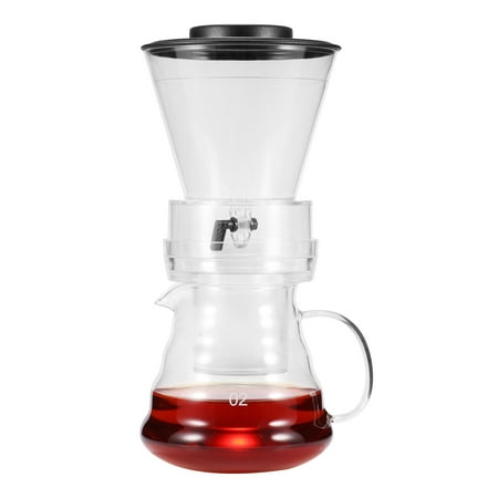 

500ml Ice Drip Coffee Pot Easy Filter Set Coffee Ice Drip Dripper Tool Install Coffee Opening Coffee Maker Brew Cold Large