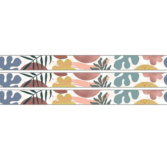 Teacher Created Resources Wonderfully Wild Straight Rolled Border Trim, 50 Feet, 3 Rolls