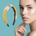 thumbnail image 2 of Unique Bargains 1 Pc Fashion Leaf Pattern Headbands for Women Yellow, 2 of 6