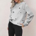 thumbnail image 2 of Bovemsi Womens Sweatshirts Solid Color Sweatshirt Tops Long Sleeves Casual Pullover Lightweight Loose Fall Fashion Outfits 2025 Clothes, 2 of 9