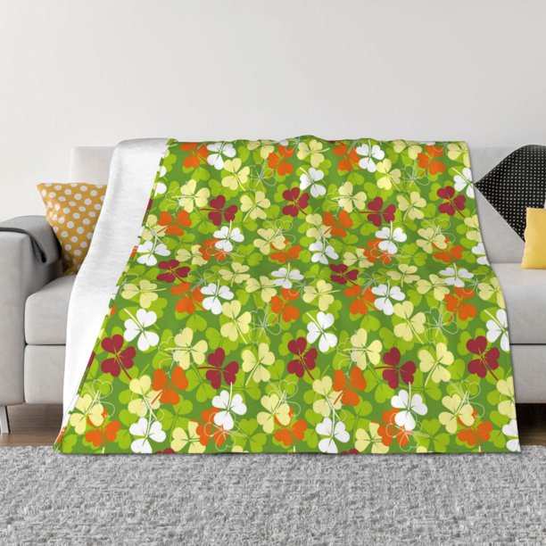 Balery St. Patrick's Day3 Manta de Franela con Dibujo, Lujo Ultra Suave y Cálido, Antipelusa y Resistente a las Arrugas para Cama, Sofá, Camping -60"x50"