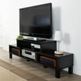 thumbnail image 6 of Bowery Hill Modern Wood TV Stand for TVs up to 60'' in Black, 6 of 10