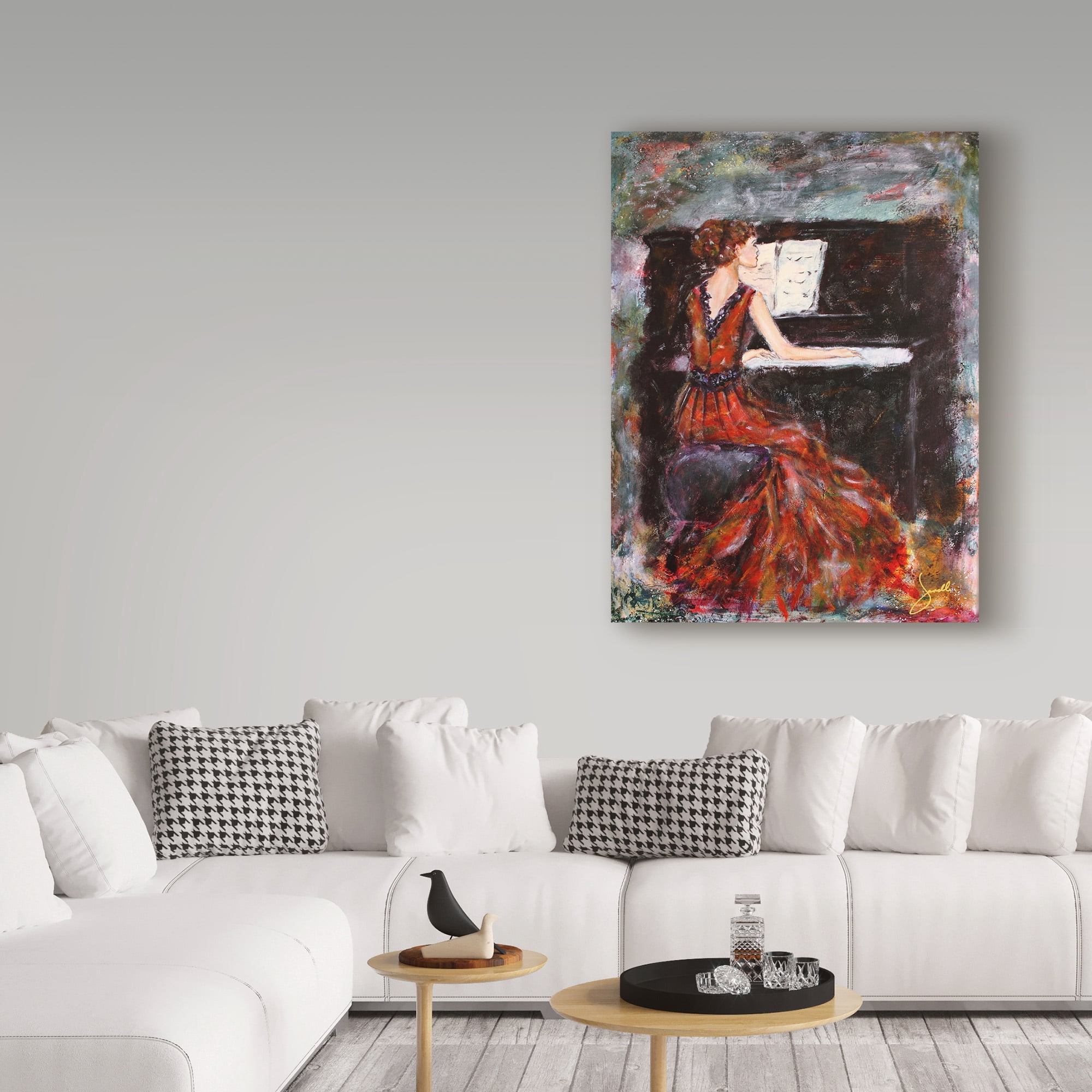 Trademark Fine Art 'Playing Chopin' Canvas Art by Janelle Nichol