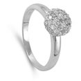 thumbnail image 4 of Clear Cubic Zirconia Promise Cluster Ball Ring .925 Sterling Silver Band White Jewelry Female Size 9, 4 of 4