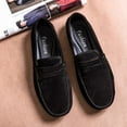 thumbnail image 5 of Big Size Men's Casual Loafers Slip On Leather Shoes Comfortable Lightweight Driving Shoes Male Moccasins Classic Penny Loafer Flats Boat Shoes Outdoor Walking Shoes, 5 of 14
