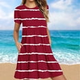 thumbnail image 2 of Erwazi Summer Casual Dresses for Women Swing Short Sleeve T Shirt Dresses Tiered Flowy Beach Mini Dress with Pockets, 2 of 6